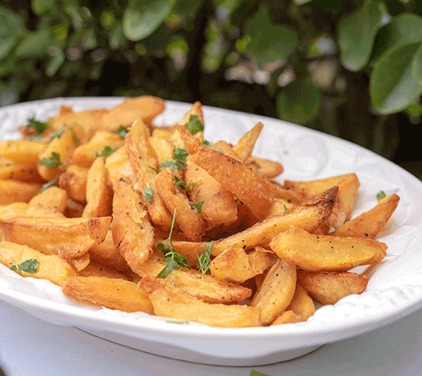 Giant potatoes chips baked in duck fat